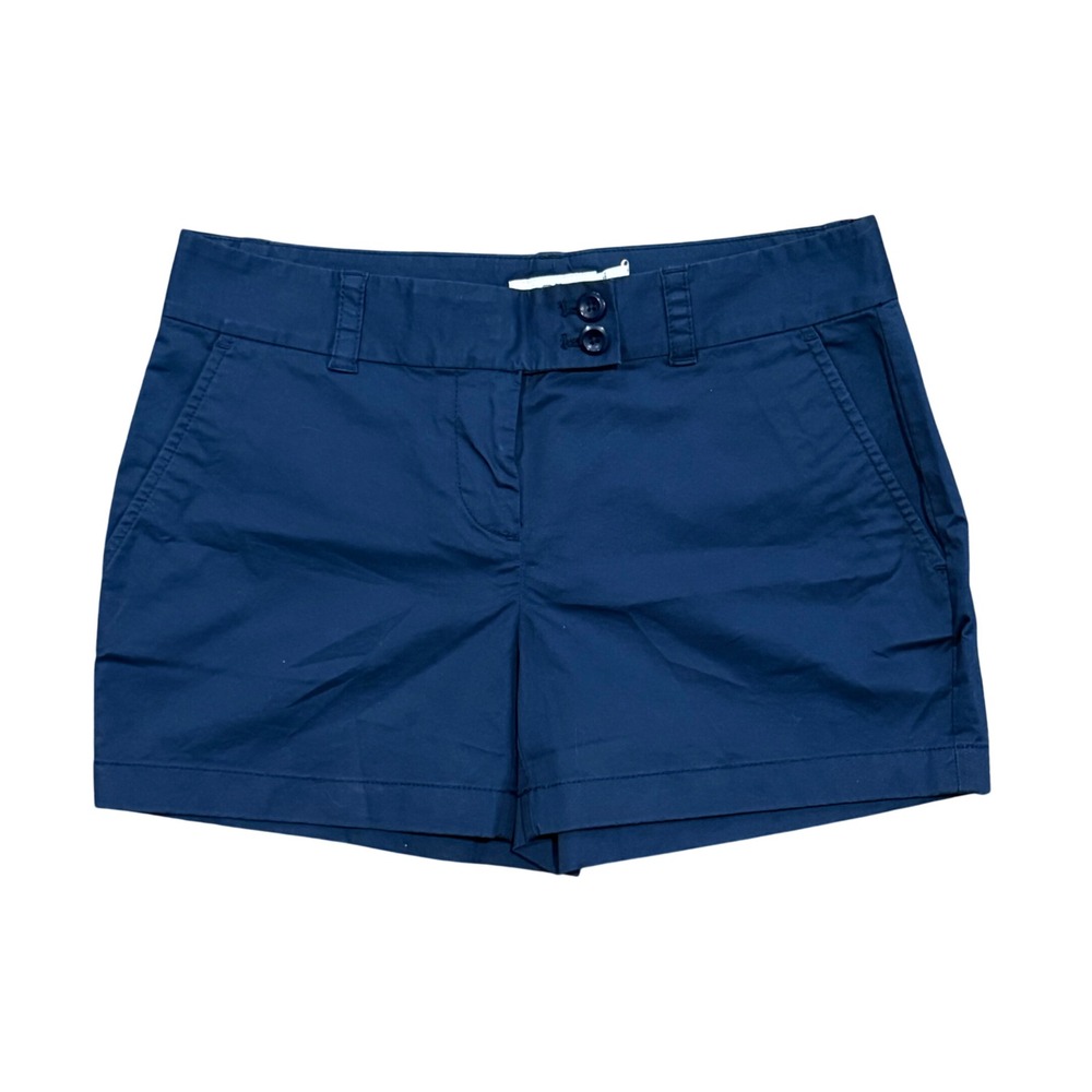 Vineyard Vines Womens Navy Blue Chino Shorts Size 0 Whale Logo Preppy Casual